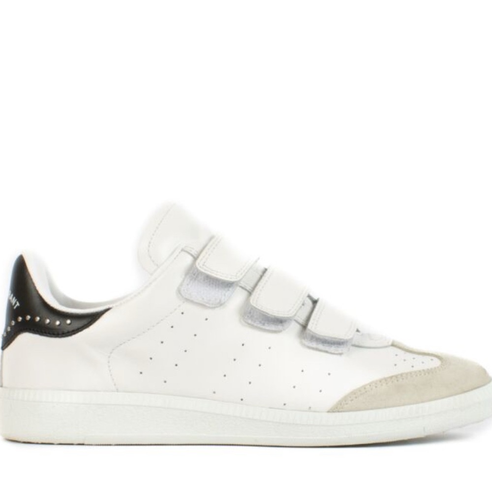 Isabel Marant White Beth Studded Low-Top Sneakers - Size 36
